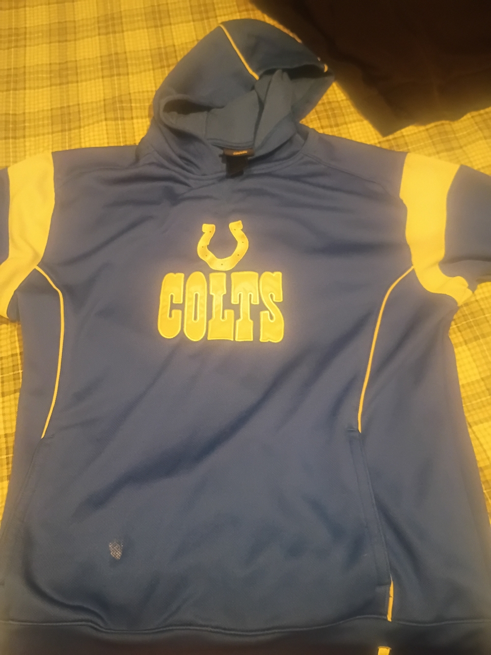 Reebok Blue and White Colts Hooded Sweatshirt